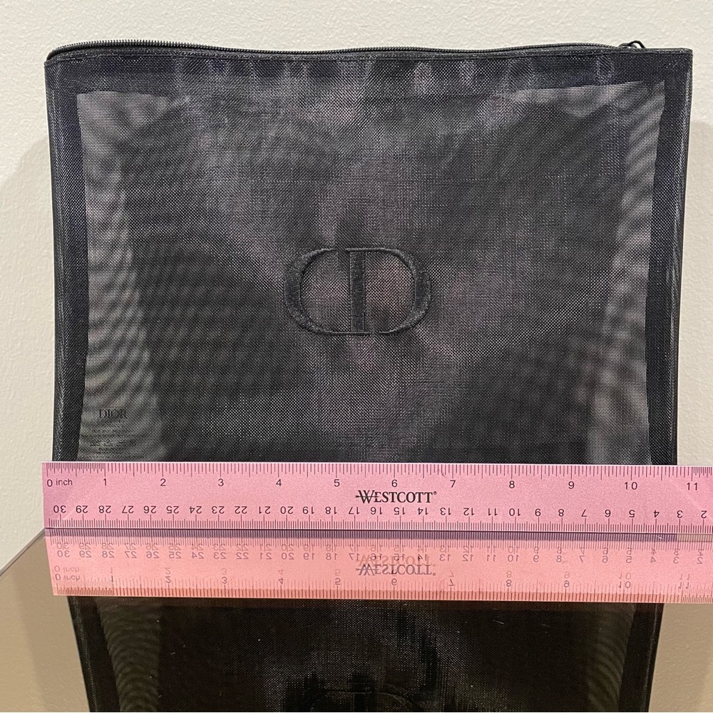 Dior Bag & Hardback Journal Book Holiday Navy Gold Dior Black Zip Mesh Pouch New - Picture 2 of 12